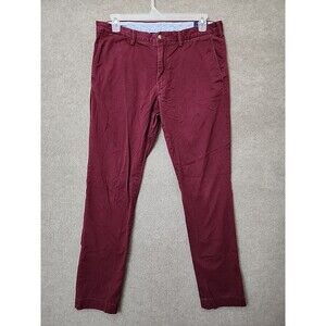Polo Ralph Lauren Stretch Slim Fit Chino Pants Mens 36x34 Dark Magenta Twill